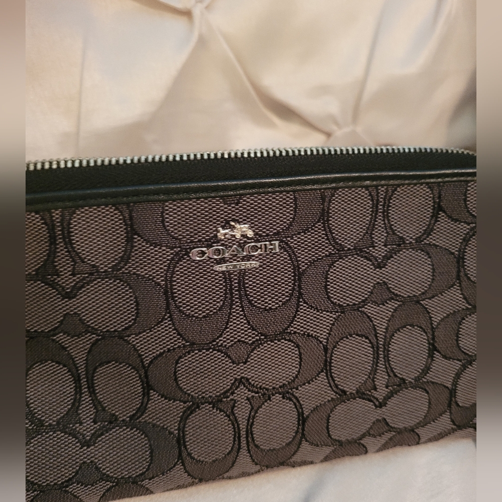 Coach Canvas wristlet/wallet